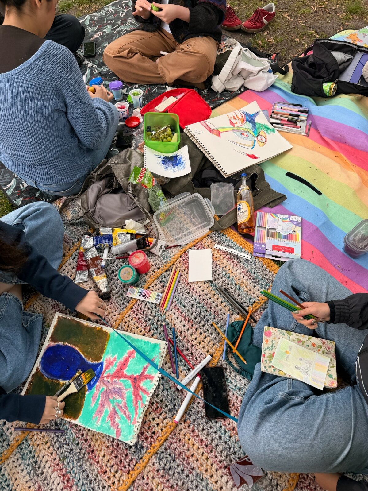 Outdoor collaborative art workshop